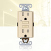 Faith Self-Test 15A TR GFCI Outlet Receptacle with Wall Plate, Ivory GLS-15ATR-IV